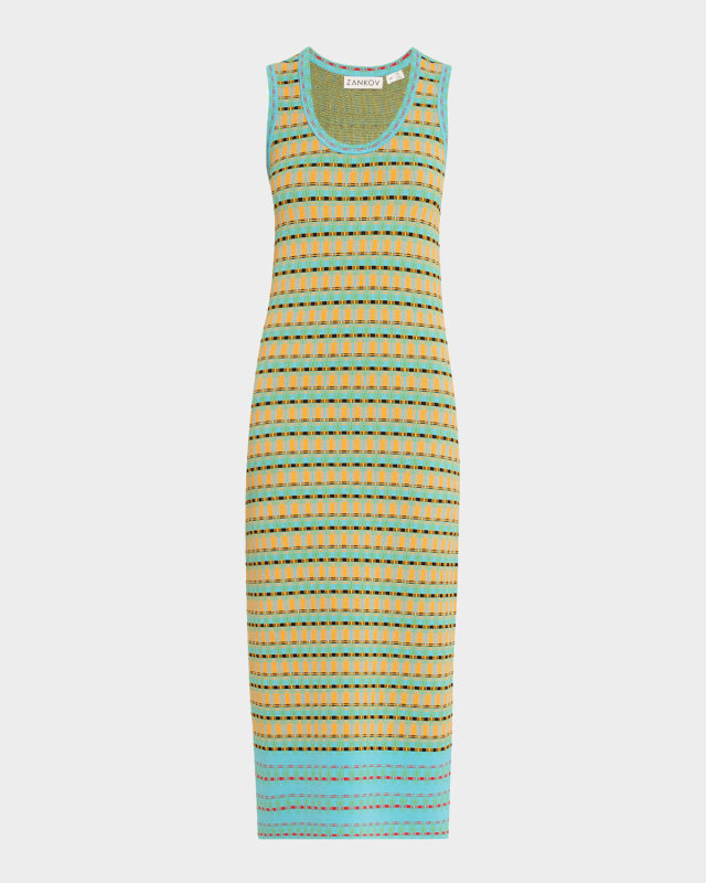 Juliette Scoop-Neck Sleeveless Midi Dress
